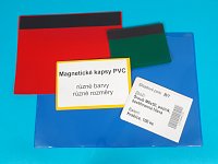 Magnetická kapsa PVC 100x300mm barva červená