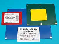 Magnetická kapsa se silnými magnety Durofol 100x300mm barva zelená